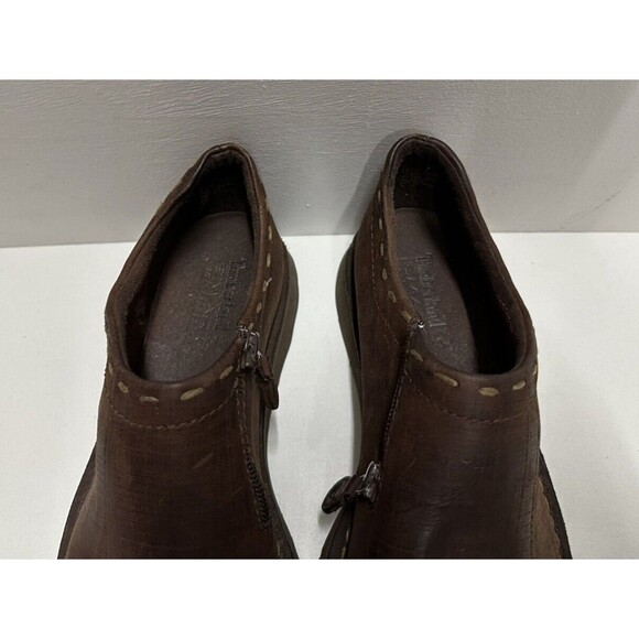 Timberland men size 8.5 M casual brown leather shoes with zip main image 8